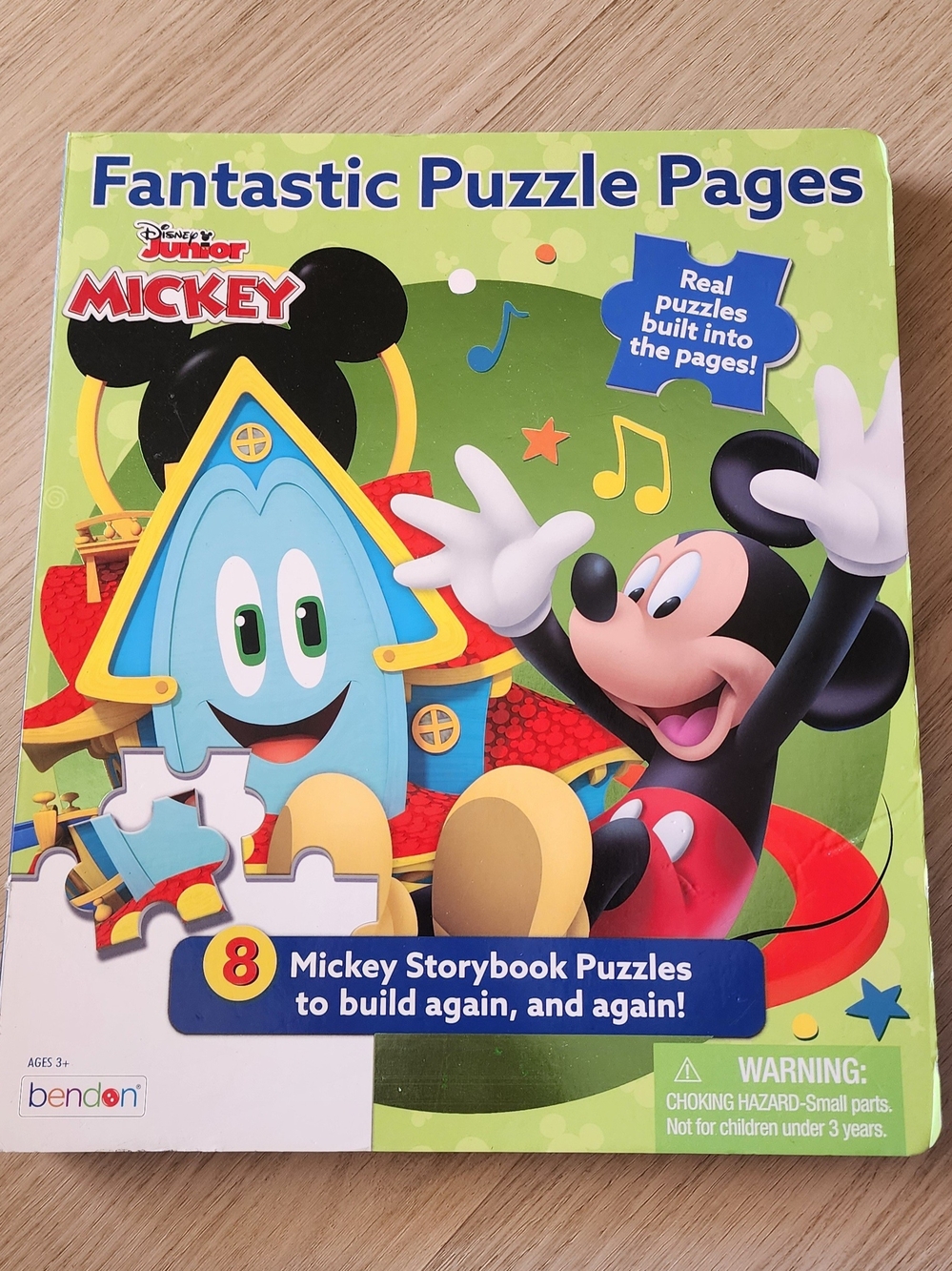 Disney Mickey Puzzle Book - Green, Red, Blue, Yellow